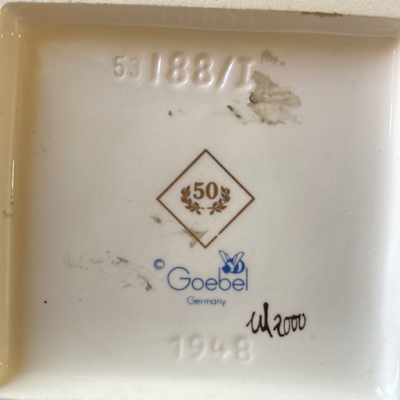 Vintage Hummel Goebel Ceramic Celesial Musician Playing Violin Figurine 7” - Picture 10 of 13